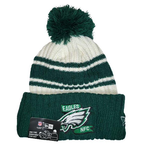 NWT Philadelphia Eagles Sports Knit Pom Beanie Fleece Lining OSFA Unisex‎ - Picture 3 of 6